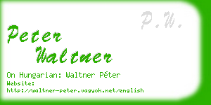 peter waltner business card